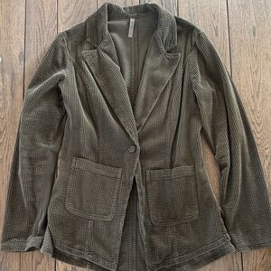 XCVI Olive Corduroy Blazer